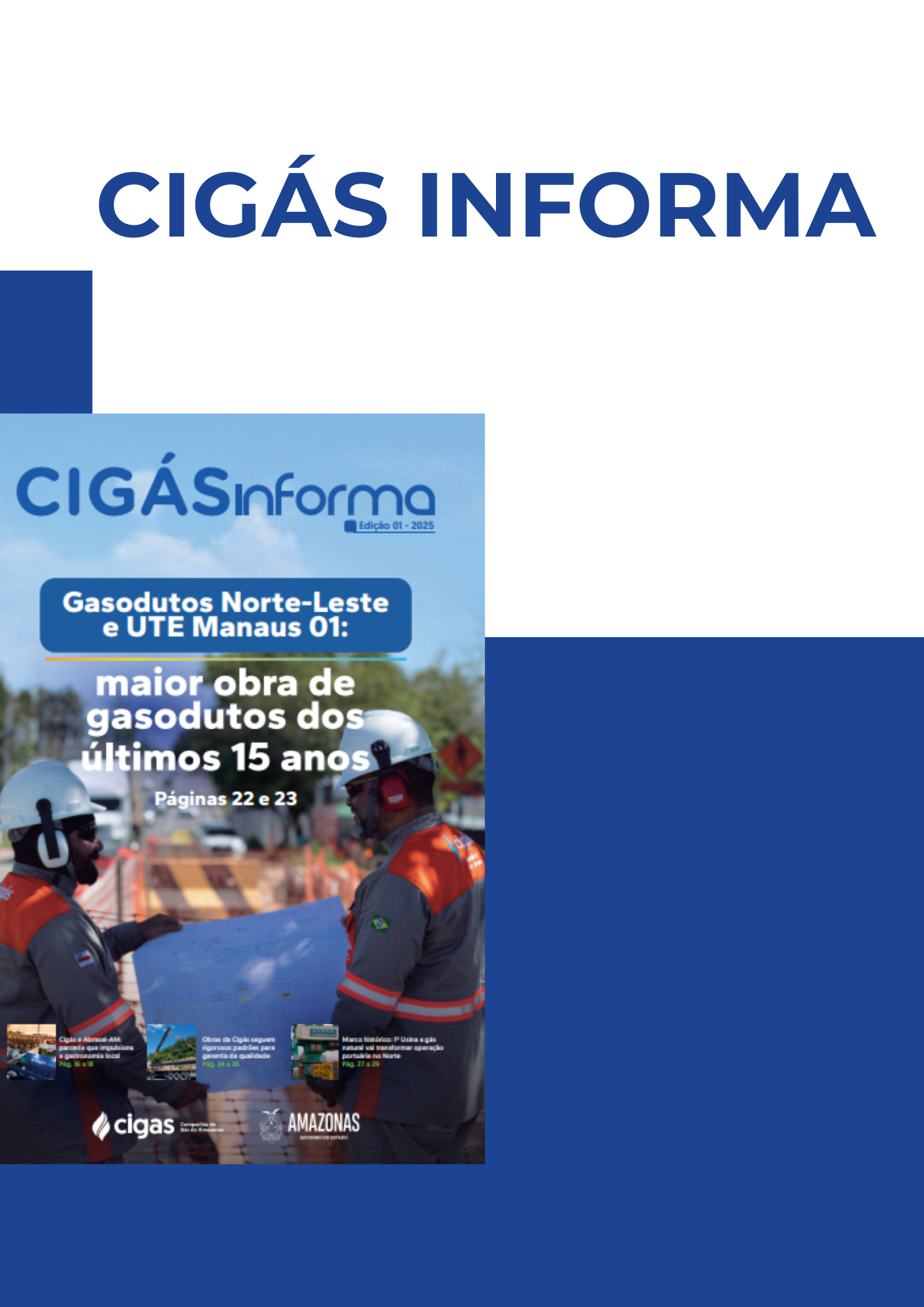 Capa da Revista Cigás Informa